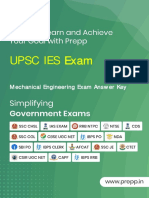 Upsc Ies Exam: Mechanical Engineering Exam Answer Key