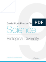 Ed Grade 9 Unit Practice Test Science Biological Diversity