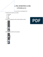 Soal Pra Semester Ganjil GTM Kelas 12 2021