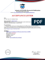 Acceptance Letter: International Academic & Scientific Research Publication