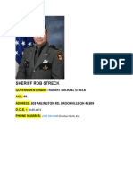 SHERIFF ROBERT MICHAEL STRECK REPORT BY Luna LaToya Bey and Alahdeen Moroc Bey
