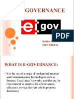 E-Governance: Kritika Saraswat 0915CS081031