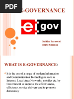 E-Governance: Kritika Saraswat 0915CS081031