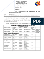 PPSK Memo GSYF 2021 SCHEDULE OF EVENTS