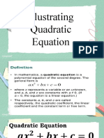 Quadratic Equation Grade 9 Lesson
