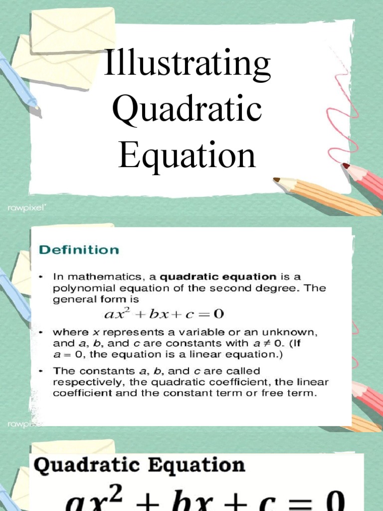 Quadratic Equation Grade 9 Lesson | PDF