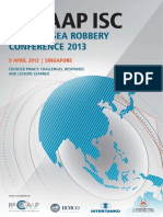ReCAAP ISC Piracy and Sea Robbery Conference 2013 Report