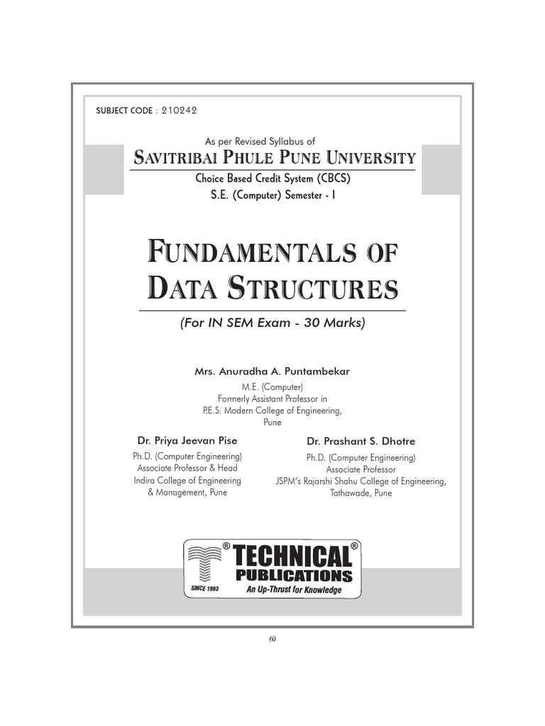 Fundamentals of Data Structures: Technical | PDF | Matrix (Mathematics ...
