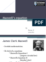Maxwell's Equation: by Karan .S 20ec060