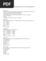 Sexual Reproduction in Flowering Plants MCQs I