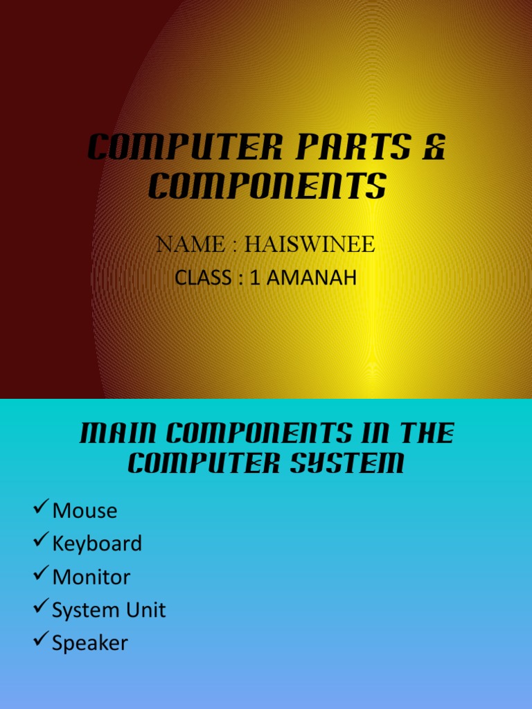 Key Computer Components Guide | PDF | Technology & Engineering