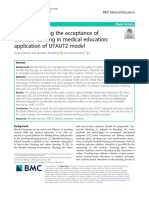 Factors Affecting The Acceptance of Blended Learning in Medical Education: Application of UTAUT2 Model