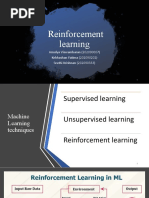 Reinforcement Learning: Amulya Viswambaran (202090007) Kehkashan Fatima (202090202) Sruthi Krishnan (202090333)