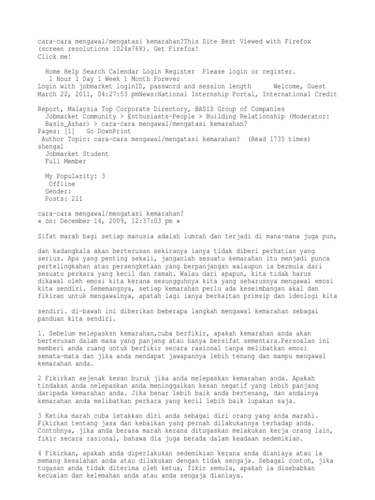 Cara Cara Mengawal Mengatasi Kemarahan Pdf