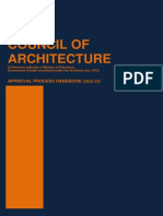 COUNCIL OF ARCHITECTURE APPROVAL PROCESS HANDBOOK