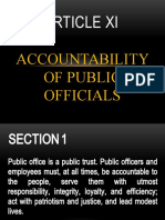 Article Xi Accountability of Public Officials