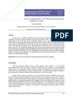 The Impact of Social Status On Language Shift A CA