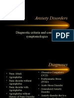 Anxiety Disorders: Diagnostic Criteria and Common Symptomologies