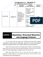 English 10 Quarter 2 - Module 5: Weekly Home Learning Plan