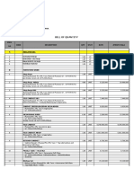 Bill of Quantity: Kontrakan Pekerja Kebersihan Area Kerja Biaya Listrik & Air Kerja Mobilisasi Material