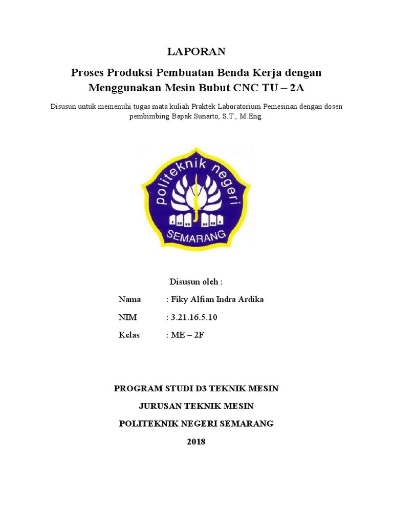 Laporan CNC Tu 2a | PDF | Bisnis | Teknologi & Rekayasa