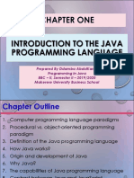 Chapter-1-Introduction To The Java Programming Language-2020