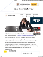 How to Write a Scientific Review Article