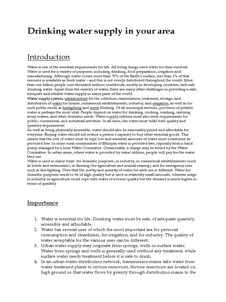 Mumbai's Drinking Water Supply System | PDF | Water | Water Supply
