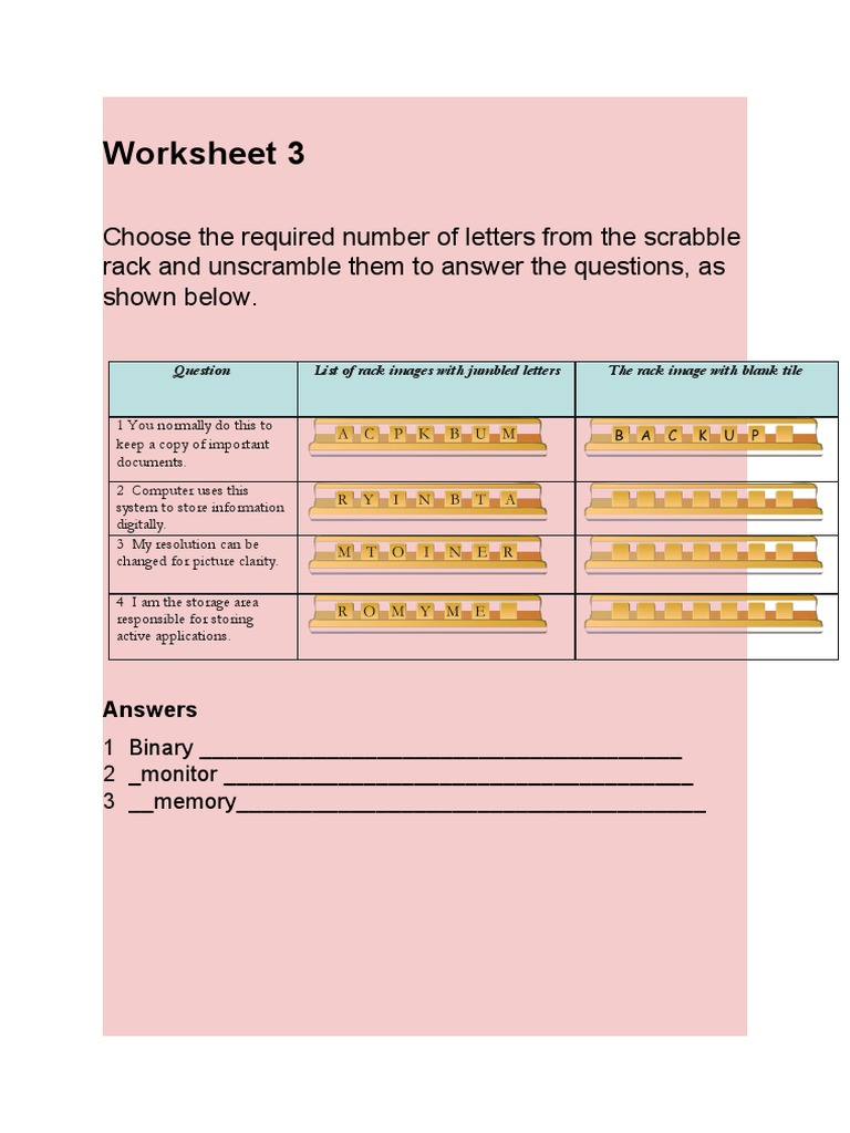 Worksheet 3 | PDF