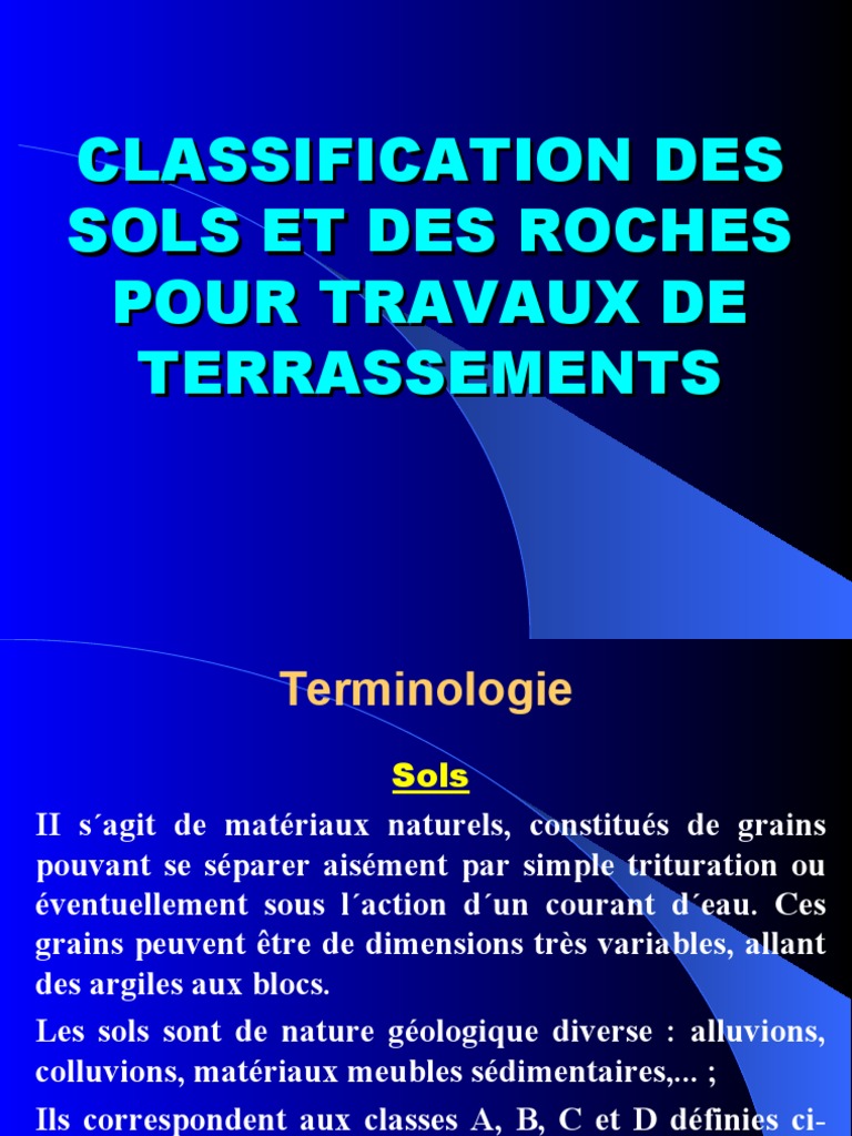 Exposé Essekelli - Classification Des Sols | PDF | Argile | Roche ...