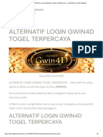Alternatif Gwin4d Togel Terpercaya - Wordpress