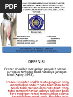 Download PENATALAKSANAAN FISIOTERAPI DENGAN MODALITAS SWD SHORT WAVE DIATHERMY dan EXERCIXE THERAPY PADA PASIEN DENGAN DIAGNOSA FROZEN SHOULDER CAPSULITIS ADHESIVA POLA KAPSULER DI RSUD KOTA SALATIGA JAWA TENGAH by leozie SN55473308 doc pdf