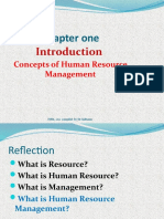 Chapter One: Concepts of Human Resource Management