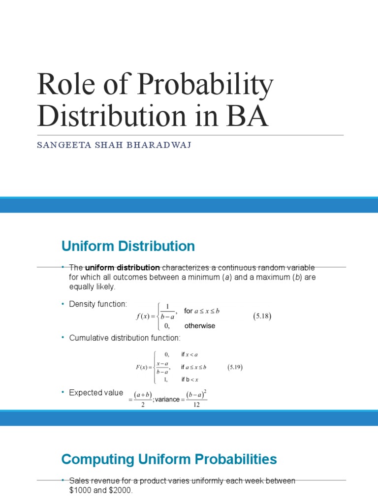 Understanding Uniform Distribution | PDF | Probability Distribution ...