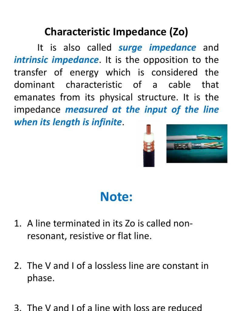 Characteristic Impedance of Transmission Lines | PDF | Transmission ...
