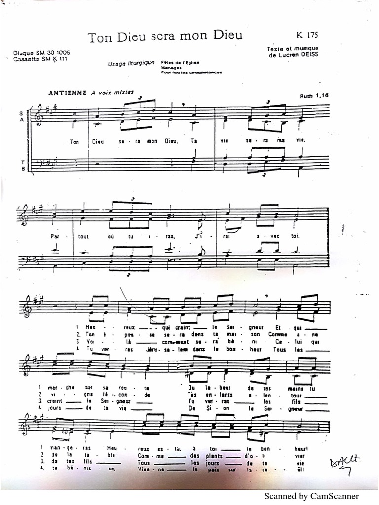 Ton Dieu Sera Mon Dieu 1 PDF