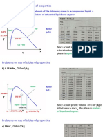 Problems On Use of Tables of Properties: A) 120 C, 150 Kpa