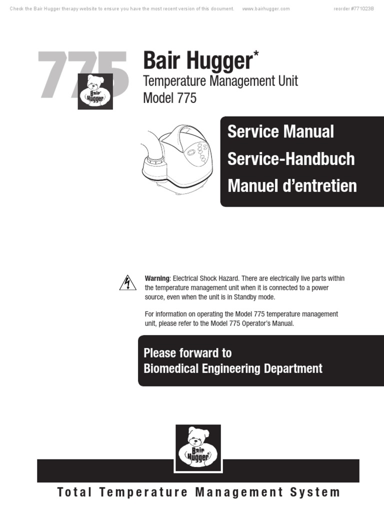 Bair Hugger Service Manual ServiceHandbuch Manuel D'entretien PDF