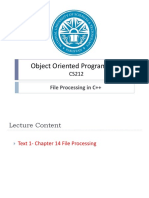 Object Oriented Programming: File Processing in C++