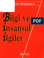 6343 Bilgi Ve Insansal Ilgiler Jugen Habermas Celal A.qanat 1997 512s