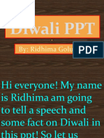 Diwali PPT: By: Ridhima Goluguri