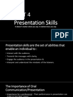 Presentation Skills Unit 4: It Doesn't Matter What You Say, It Matters How You Say