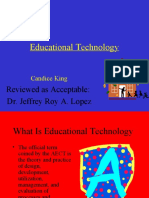 Educational Technology: Reviewed As Acceptable: Dr. Jeffrey Roy A. Lopez