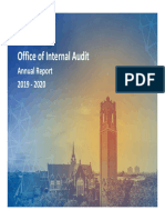 Office of Internal Audit: Annual Report 2019 2020
