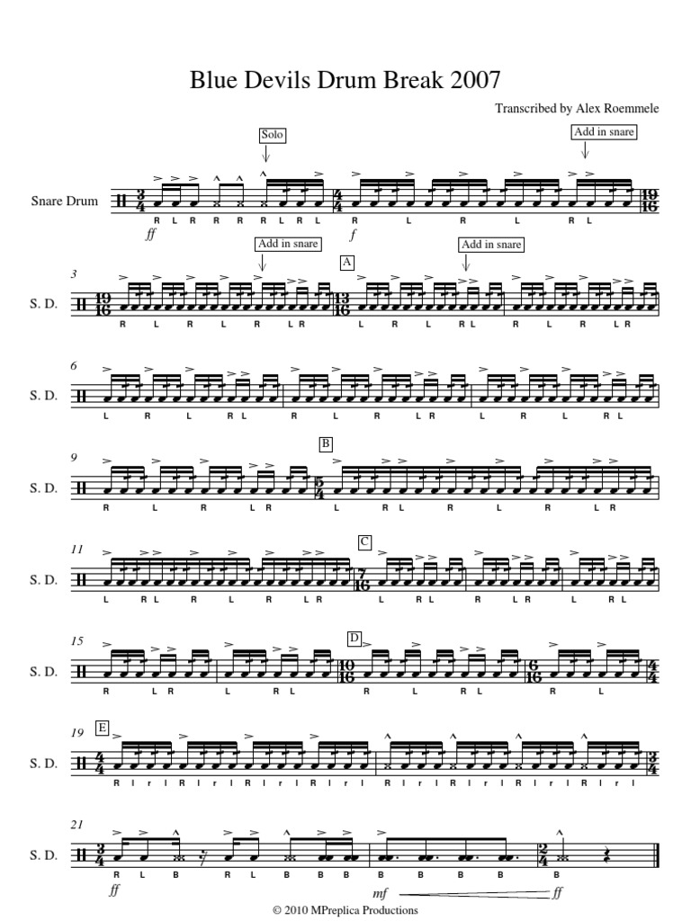 Blue Devils Drum Break 2007 Final Fanfares Musique