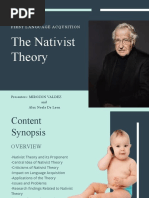 Nativist Theory Presented by Valdez and de Leon