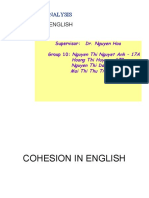 Download Cohesion in Discourse Analysis - Group 10 by Kim Que Hoang SN55475971 doc pdf