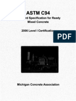Astmc94: Standard Specification For Ready - Mixed Concrete