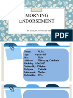 Morning Endorsement: Dr. Gamil/Dr. Oconer/Dr. Ombao/Dr. Okit