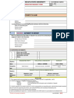 Authorization Request Form: To Claim/withdraw My Scholarship/financial Assistance With The University